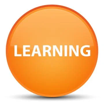 Learning special orange round button Stockillustratie