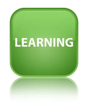 Learning special soft green square button Stockillustratie