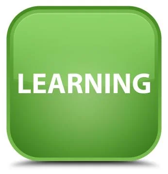 Learning special soft green square button イラスト素材