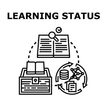 Learning status concept illustrating educational progress Stock Illustration