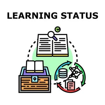 Learning status concept illustrating educational progress Stockillustratie