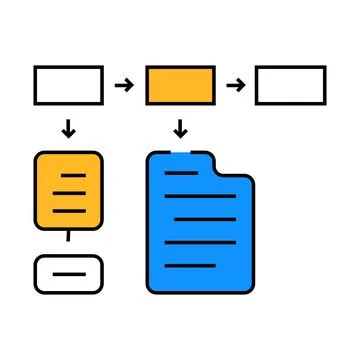 Learning structure icon color illustration Stock Illustration