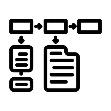 Learning structure line icon vector illustration Illustrazione stock
