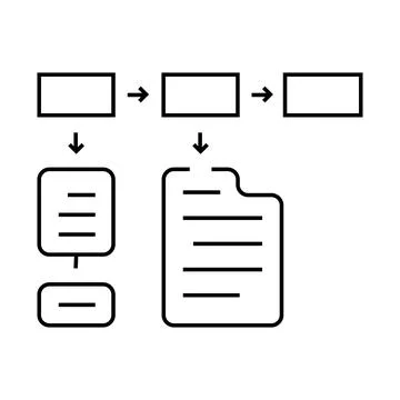 Learning structure line icon vector illustration Stock Illustration