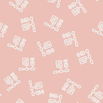 Learning structure line vector seamless pattern 库存插图