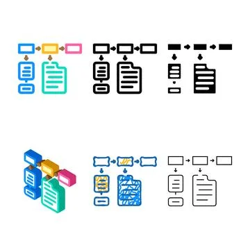Learning structure looks color icon vector Stock Illustration
