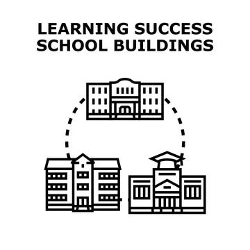 Learning success in building education system schools Stock Illustration