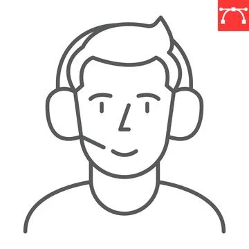 Learning support line icon Illustrazione stock