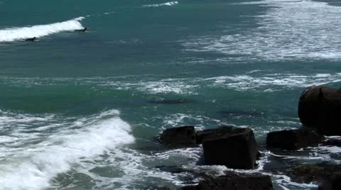 Learning to surf Stock Footage 21694483