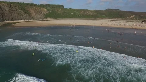 Learning to surf Stock Footage 81215669