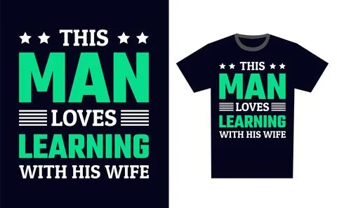 Learning T Shirt Design Template Vector Illustrazione stock