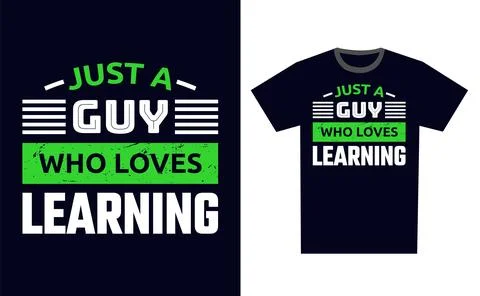 Learning T Shirt Design Template Vector Stock Illustration