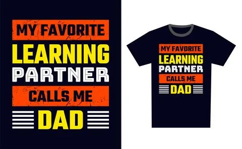 Learning T Shirt Design Template Vector Illustrazione stock