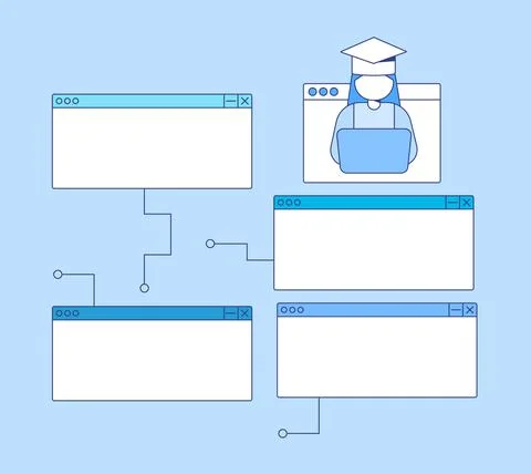 Learning technologies infographic chart design element set Stock-Illustration