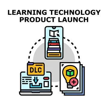 Learning technology product launch innovation developing educational platform Иллюстрация