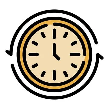 Learning time icon vector flat Stockillustratie