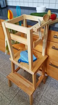 Learning tower for small children to build yourself Stock Photos