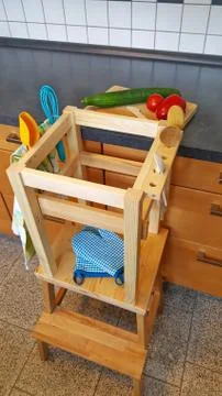 Learning tower for small children to build yourself Foto stock