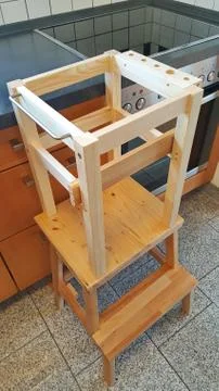 Learning tower for small children to build yourself 스톡 사진