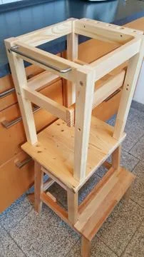 Learning tower for small children to build yourself Stock Photos