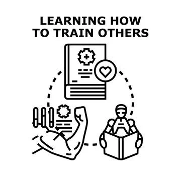 Learning to train others skill development program Stock Illustration