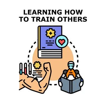 Learning to train others skill development program Stock Illustration