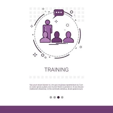 Learning Training Courses Education Web Banner With Copy Space Stock Illustration