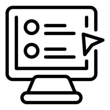 Learning tutorials icon, outline style Stock Illustration