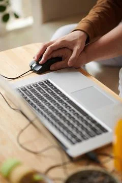 Learning Using Computer Mouse Stock Photos