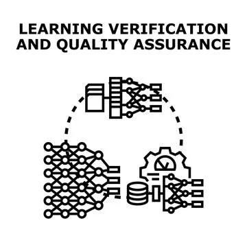 Learning verification quality assurance algorithm process Stock Illustration
