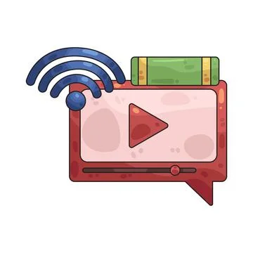 Learning video illustration Stockillustratie