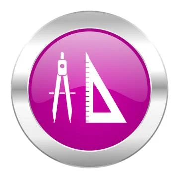 Learning violet circle chrome web icon isolated. イラスト素材