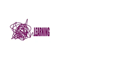 Learning word with tangled and untangled continuous line drawing animation Vídeos de archivo 234762731