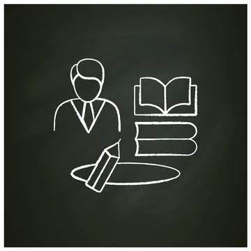 Learning zone chalk icon Stockillustratie