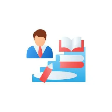 Learning zone flat icon Stock Illustration