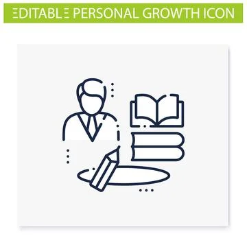 Learning zone line icon Stock Illustration