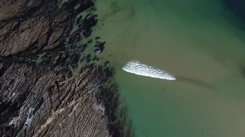 Leas Foot Sands Beach Devon Stock Footage 155340617