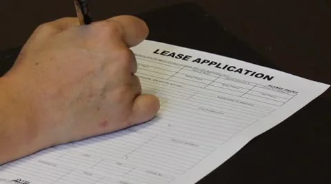 Lease Application Signing Stock Footage 10774246