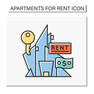 Lease color icon Stock Illustration
