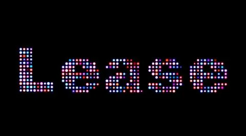 Lease led text Stock Illustration