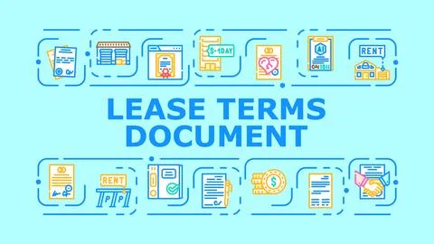 Lease terms document banner icon vector illustration Illustrazione stock