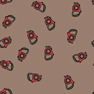 Leash dog vector seamless pattern Illustrazione stock