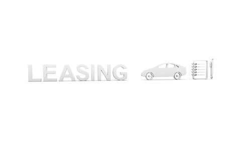 LEASING concept white background 3d render illustration Stock Illustration