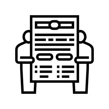 Leasing contract law dictionary line icon vector illustration Illustrazione stock