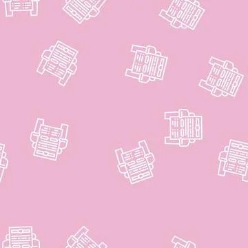 Leasing contract law dictionary line seamless pattern Stock Illustration