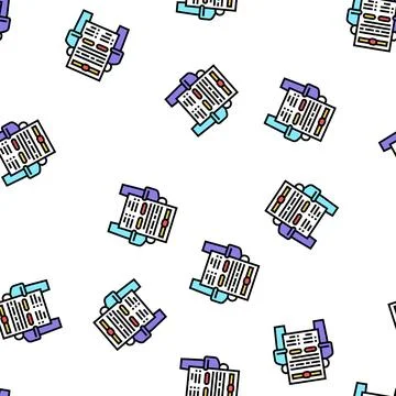 Leasing contract law dictionary vector seamless pattern Illustrazione stock
