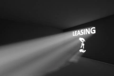 LEASING rays volume light concept 3d illustration Stock Illustration