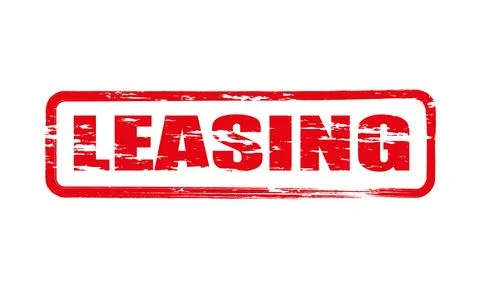 Leasing red square stamp Illustrazione stock