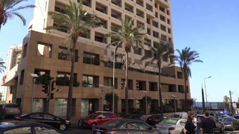 At least four killed after attack in Beirut hotel, first inside Lebanese capital Video stock 330334543