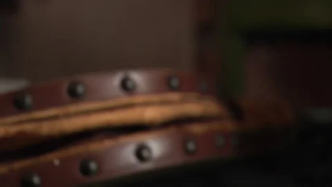 Leather Abstract Object Stock Footage 136342353